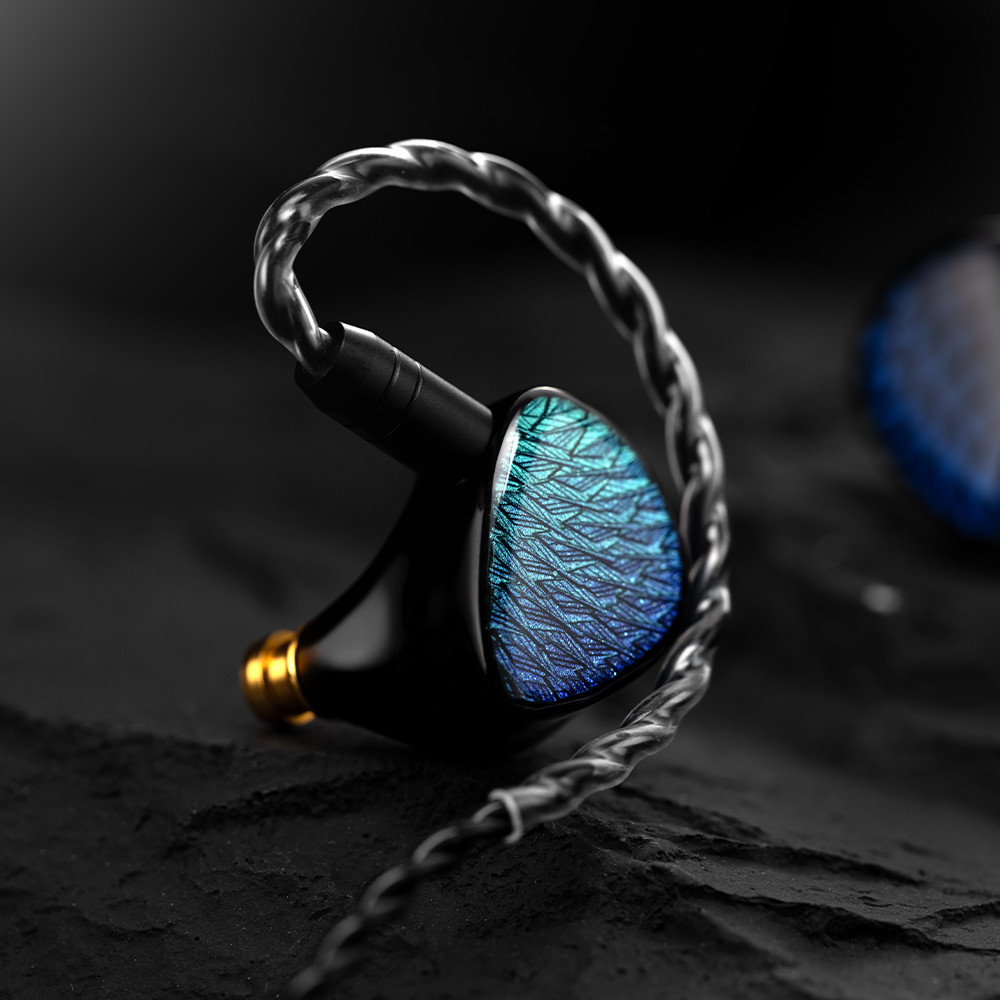 Kinera Celest Wyvern Black Remastered 10mm LCP 2.0 Màng điều khiển năng động tùy chỉnh Tai nghe có cáp MIC Tai nghe