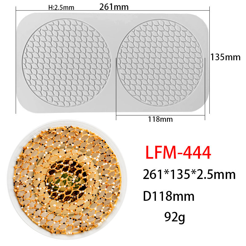 Lá Tổ Ong Họa Tiết Fondant Ren Thảm Khuôn Silicon Bánh Sô Cô La Phân Tử Ẩm Thực Trang Trí Khuôn DIY Thực Phẩm Phương Tây Khuôn Sắc Nét