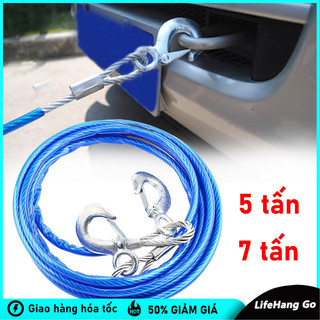 Dây cáp cứu hộ kéo xe hơi dài 4m–5m – Chịu lực mạnh 3 tấn đến 7 tấn
