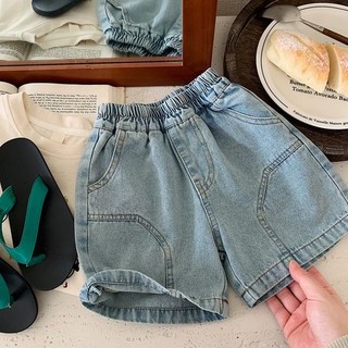 Trẻ Em Mùa Hè Quần Short Denim Bé Trai Hàn Quốc Quần Bé Trai Bé Rời Mỏng Năm Điểm Quần
