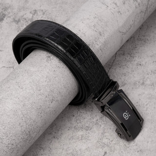 Thắt lưng da cá sấu thật, dây nịt nam Fttleather thắt lưng dây khấc khóa tự động tiện lợi DF94