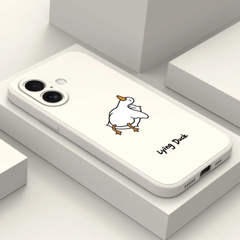 Ốp Điện Thoại Họa Tiết Vịt Hoạt Hình Tối Giản Cho Xiaomi 14T 11T 10T 9T Pro 11 Lite 5G NE Poco X7 Pro F7 Pro M7 Pro Ốp lưng TPU Mềm Chống Sốc