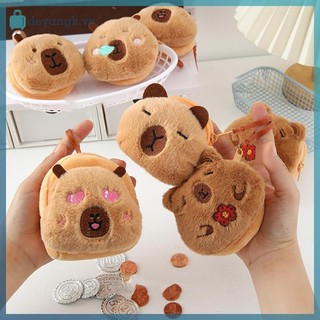 Deyangk Sáng Tạo Mới Capybara Anime Sang Trọng Ví Đựng Tiền Xu Thời Trang Ví Tròn Hoạt Hình Túi Mặt Dây Chuyền VN