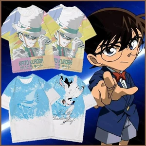 YT2 Thám Tử Lừng Danh Conan Kid the Phantom Thief Vải Cosplay 3D Mùa Hè Áo Thun Cho Trẻ Em Anime Tay Ngắn Top TY2