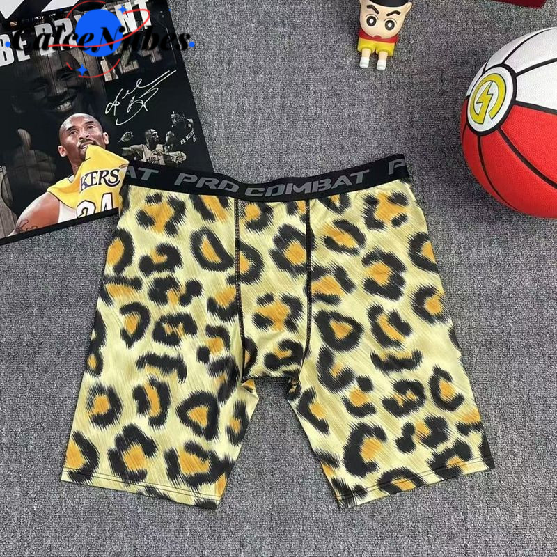 Quần Short Thể Thao Nam In Họa Tiết Da Báo, Thích Hợp Cho Tập Luyện