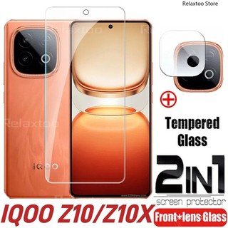 IQOOZ10 2in1 3D Cong Kính Cường Lực Cho VIVO IQOO Z10 X Turbo Pro Z10X Z10TurboPro 5G 4G Phía Sau Ống Kính Camera Bảo Vệ Màn Hình Kính Bảo Vệ Phim Điện Thoại DL94