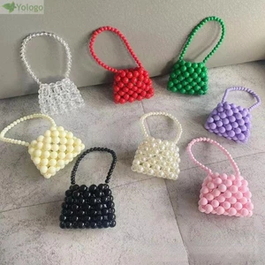 Túi cầm tay Mini YOLOGO, Túi đựng tiền xu màu trơn, Túi ly hợp quà tặng dệt đính cườm di động cho trẻ em