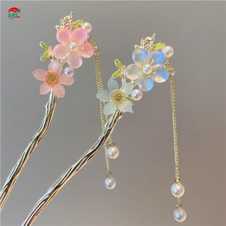 Nữ Barrettes Tóc Hoa Retro với Tua Dài Lịch Sự - Quà Tặng Tiệc Cưới và Lễ Hội