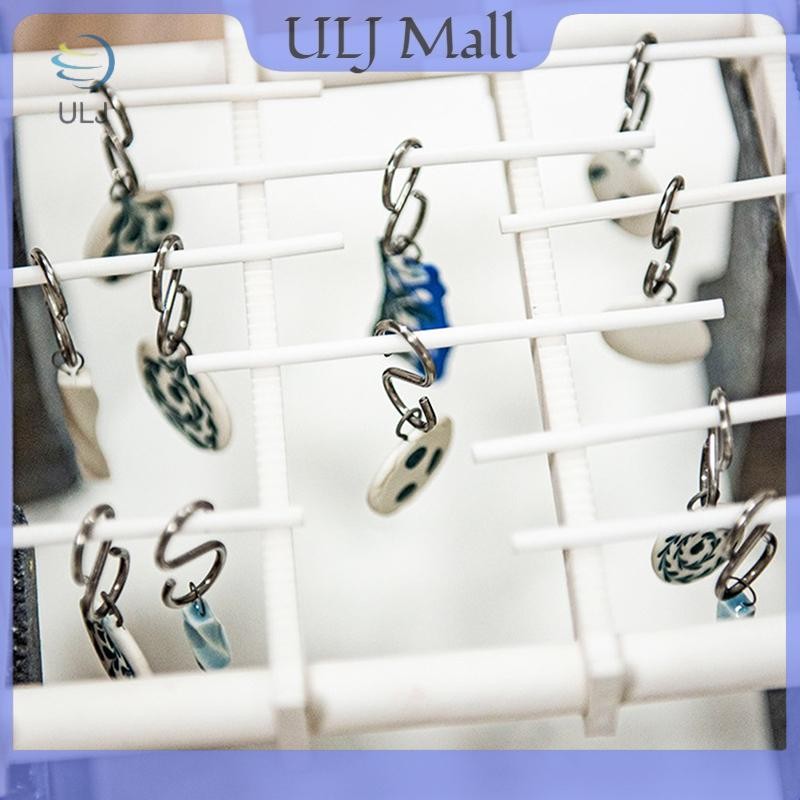 ULJ 50 / 100 Chiếc Chịu Nhiệt Độ Cao Dây Vonfram Bắn Móc Nhảy Nhẫn Đồ Gốm Trang Trí Móc Treo Nhẫn Gốm.