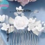 Sund Cô Dâu Cưới Phụ Kiện Tóc Hoa Sáng Bóng Kim Cương Giả Lược Tóc Barrette Trang Sức Sang Trọng Nữ Mũ Đội Đầu VN
