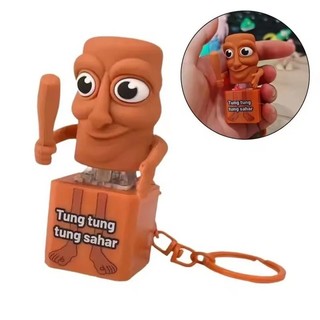 Có Móc Khóa Âm Thanh Tung Tung Sahur Mặt Dây Chuyền Tung Tung Sahur Có Đèn Đồ Chơi Giảm Căng Thẳng