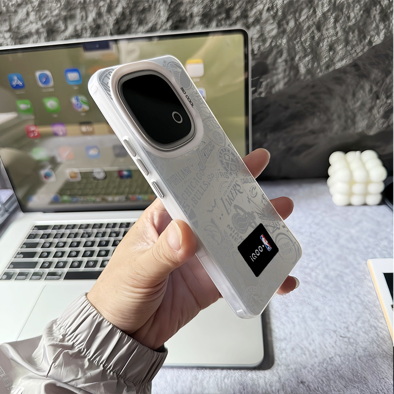Dành cho iQOO 15 13 12 Pro Z10 Turbo Pro Z9 Neo 11 / Neo 10 Pro Logo đội bóng rổ Micro Matte Vỏ điện thoại cho iQOO Z9 Turbo Z9X Z8 Neo 9 Pro Vỏ iQOO chống sốc