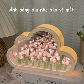 Đèn Gương Nghệ Thuật Handmade - Họa Tiết Hoa Tinh Xảo, Ánh Sáng Dịu Nhẹ, Phù Hợp Trang Trí Nội Thất