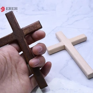 DỄ DÀNG Thánh Giá Gỗ Christian 12cm (4.7in) Tường Thánh Giá Dài Lớn Hai Màu