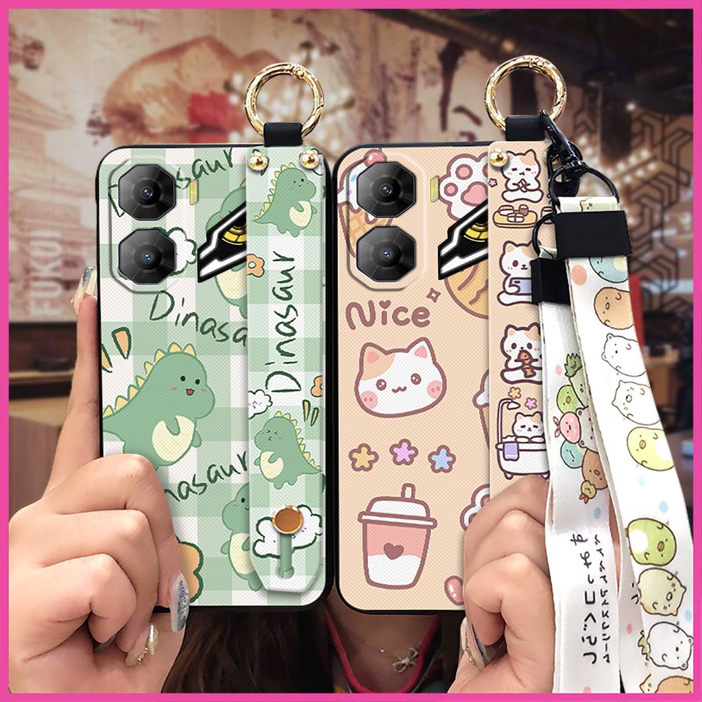 Túi Điện Thoại Silicon Ốp lưng ZTE Nubia Neo3 5G Giá Đỡ Điện Thoại Anime Ốp Lưng Chân Đế Hoạt Hình Dây Đeo Tay Bền Dây Đeo Tay Thiết Kế Thời Trang Dễ Thương Chống Bụi Bẩn Chống Thấm Nước