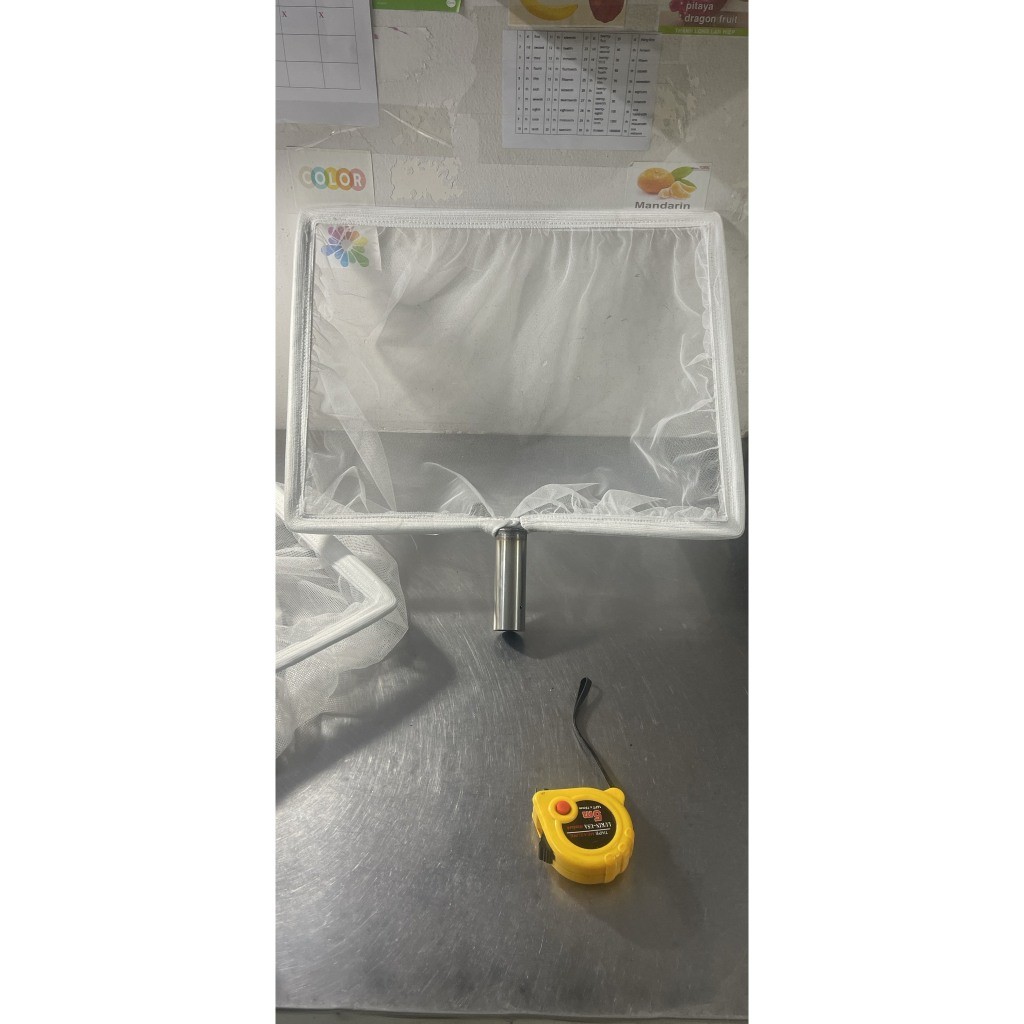 Vợt vuông inox sắt 5mm, kích thướt 35x45cm, sâu 20,40 cm,cán dài 50 cm ...