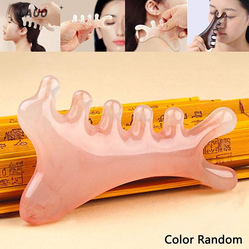 Springevenstar Body Meridian Massage Lược Nhựa Năm Răng Rộng Lược Châm Cứu Lưu Thông Máu Chống Tĩnh Điện Mịn Tóc Springevenstar
