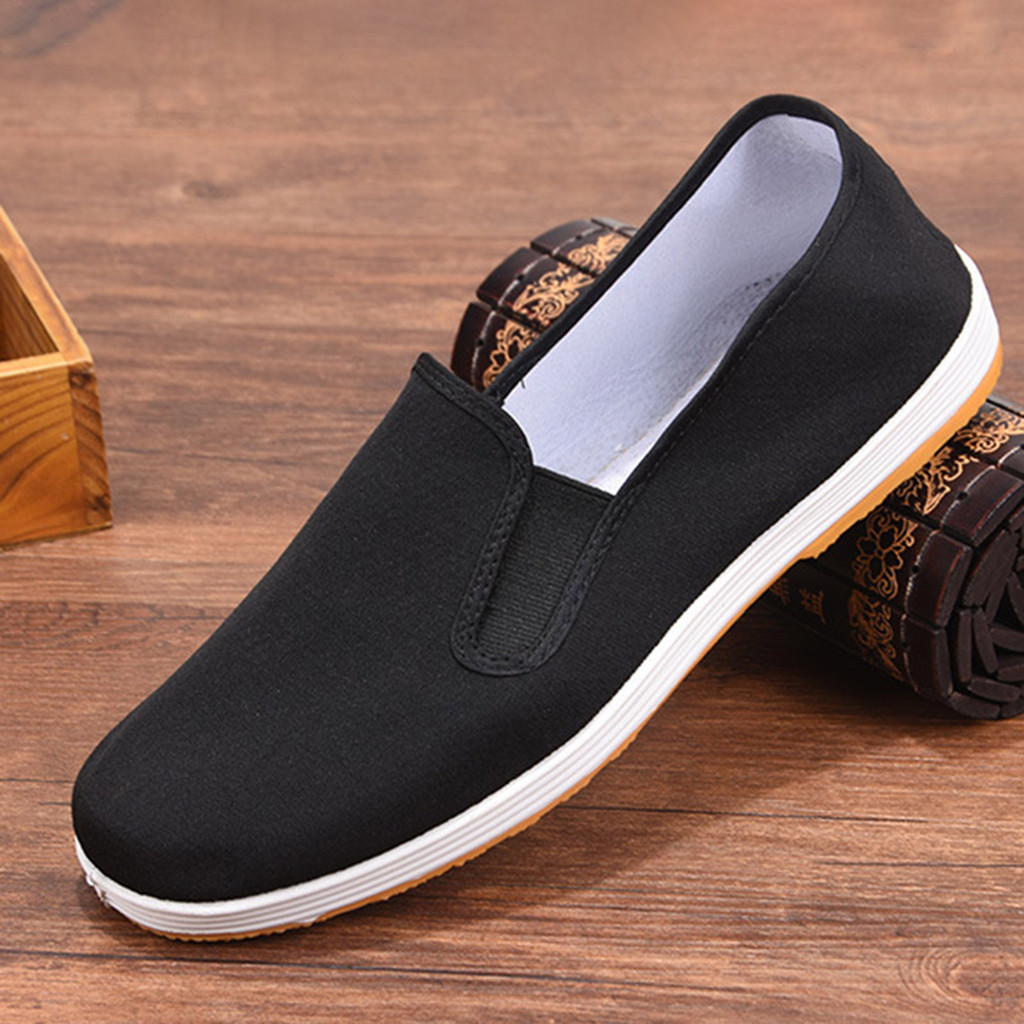 Unisex Slip On Giày Vải Truyền Thống Trung Quốc Kung Fu Giày Bắc Kinh Cũ Dành Cho Nam Nữ