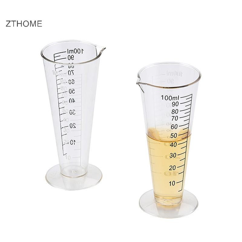Cốc đo Acrylic cao cấp thực phẩm ZTHOME 100ml có cân - Không chứa BPA, Hoàn hảo để sử dụng nhà bếp & nhà hàng HOT