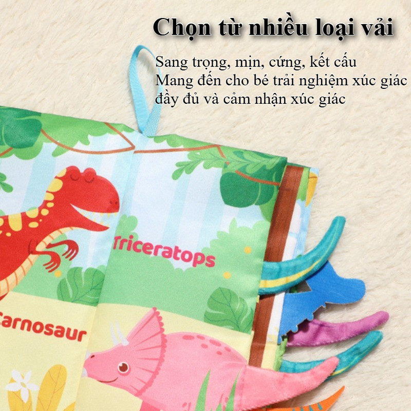 Sách Vải Cho Bé, Sách Vải Cho Bé Có đuôi Sách Mềm Giáo Dục Sớm Khai Sáng Đồ Chơi, An Toàn Cho Bé