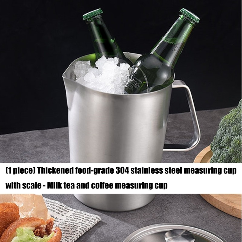Bình đo thiết yếu PPY Cafes có nắp khóa 500ml 1000ml 1500ml 2000ml Tùy chọn Thép không gỉ Materia
