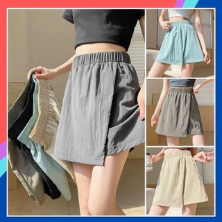 Quần giả váy bᶖgsize dáng ngắn xẻ tà cách điệu nữ GV09,quần ống rộng dáng ngắn che khuyết điểm hông và đùi nhìn thon gon