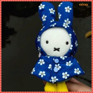 Mify Miffy Rabbit Limited Áo mưa siêu dễ thương Miffy 15cm Đồ chơi sang trọng Búp bê quyến rũ nhỏ Gửi quà tặng sinh nhật ❈