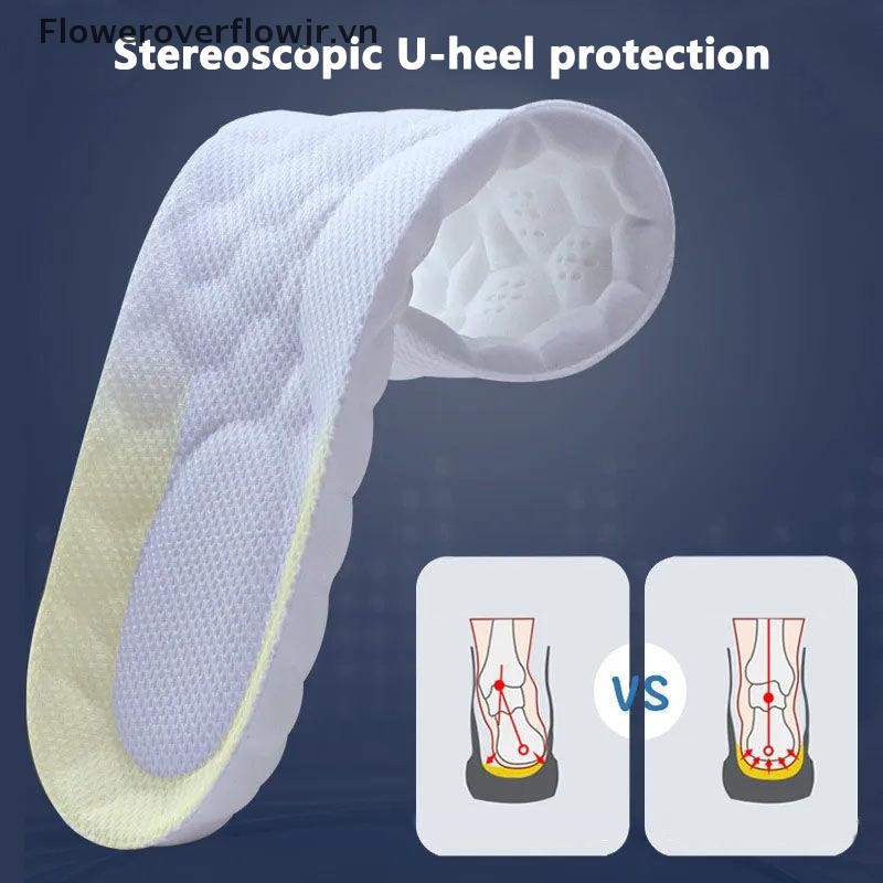 FJR Độ Đàn Hồi Cao Su Thể Thao Đế Lót Giày Mềm Hỗ Trợ Vòm Đế Chỉnh Hình Thoáng Khí Khử Mùi Chống Sốc Đệm Nóng