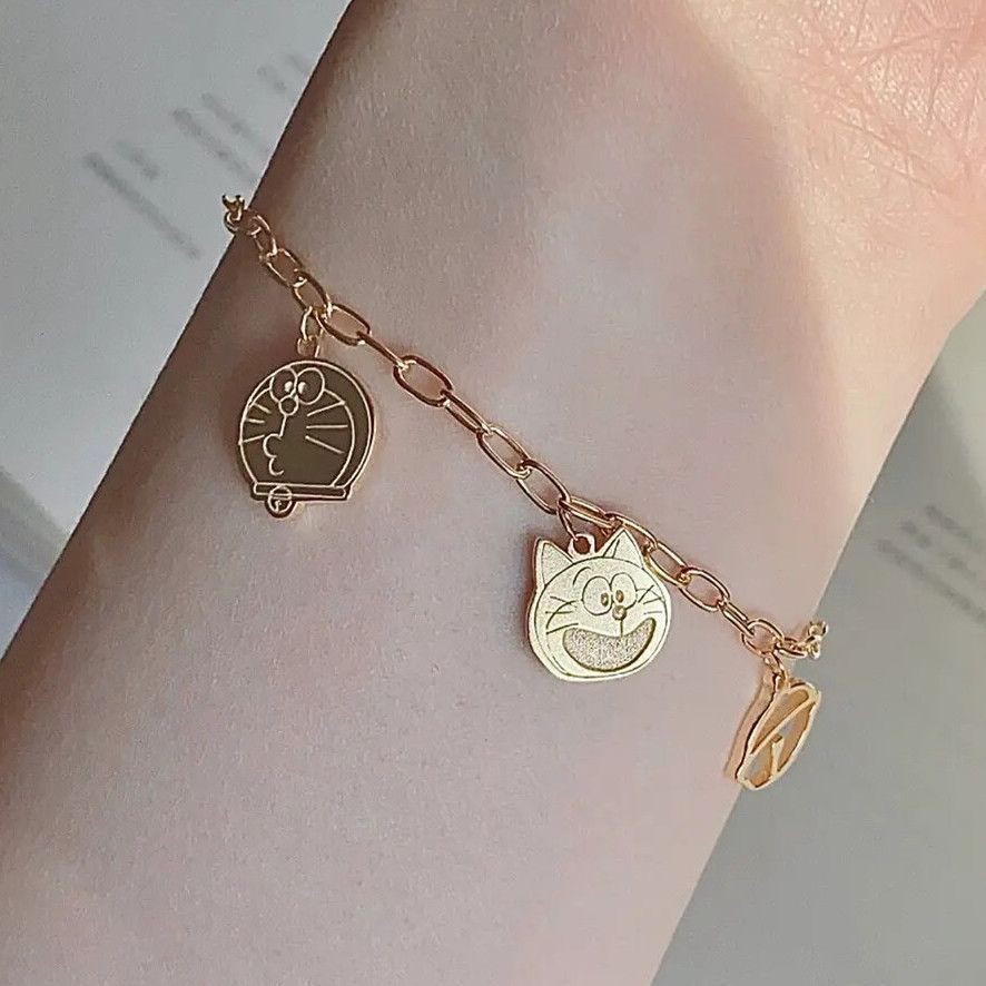 Doremon Vòng Tay Nữ Hoạt Hình Doremon Dài Tai Kẹp Mèo Trang Sức Phù Hợp Với Gửi Bạn Gái Bạn Gái Quà Tặng Sinh Nhật