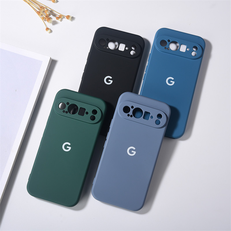 Ốp điện thoại Chính Hãng Cho Google Pixel 9 Pro XL Silicon Lỏng TPU Ốp điện thoại Cho Pixel 9A 9 9Pro 9ProXL Mềm Chống Sốc Bảo Vệ Coque