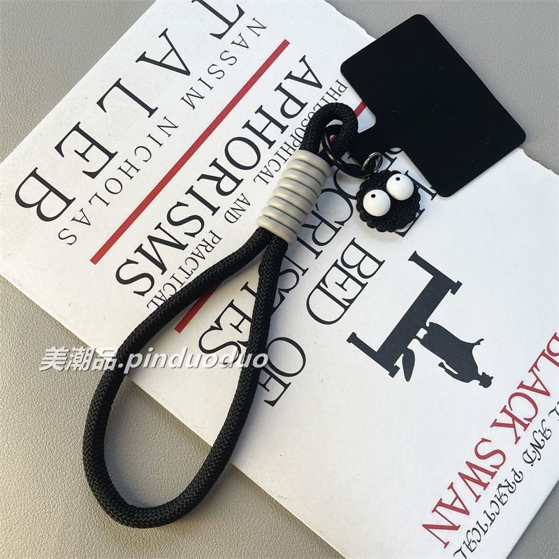Phụ Kiện Điện Thoại Di Động Dễ Thương Than Nhỏ Cổ Tay Dây Điện Thoại Siêu Dễ Thương Mặt Dây Chuyền Nam Nữ Đen Mạnh Mẽ Thoải Mái Di Động Di Động Chống Mất