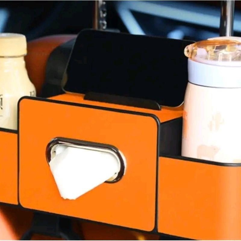 Hộp Đựng Đồ Ghế Sau Ô Tô Bọc Da Cao Cấp, Hộp Lưu Trữ Ghế Sau Xe Hơi Thiết Kế Phong Cách Sang Trọng, Tiện Lợi