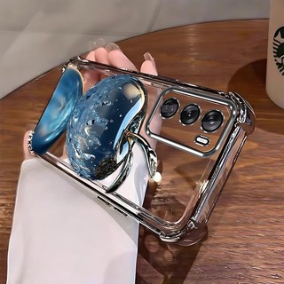 Thích hợp cho Ốp điện thoại OPPO Reno12 Pro Thiết kế pha lê Apple Đơn giản Nhỏ trong suốt Chất liệu TPU trong suốt Giá cả phải chăng Chống sốc Chống trượt Chống rơi