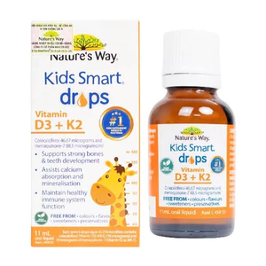 Vitamin D3K2 Thế Hệ Mới ORGANIC Nature’s Way Cho Bé chai 11ml