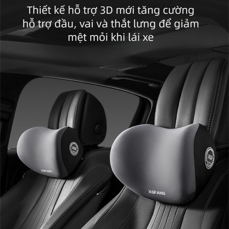 Senior Tựa đầu ô tô + gối tựa lưng ghế - Mềm mại và thoải mái, lõi bông co giãn