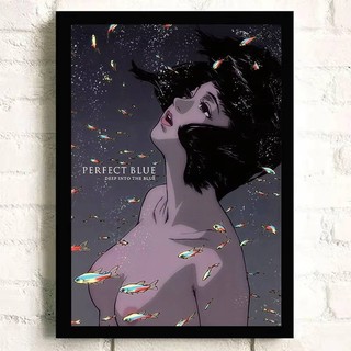 Hoàn Hảo Nhật Bản Màu Xanh Vải Kinh Dị anime Phim poster Canvas In Nghệ Thuật Trang Trí Tường Nhà Phòng Ngủ Trang Trí Tranh
