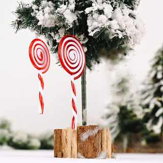 Bộ 5 Đồ Trang Trí Giáng Sinh Sáng Tạo Kẹo Đỏ Trắng Kẹo Nhựa Lollipop Treo Đồ Trang Trí Lễ Hội Phụ Kiện Theo Chủ Đề Kẹo