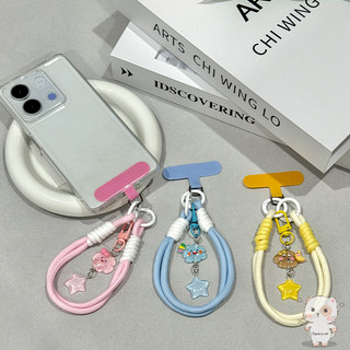 【Chamvn】Mặt dây chuyền điện thoại hình ngôi sao mây dễ thương cho bé gái  dây đeo thủ công dệt