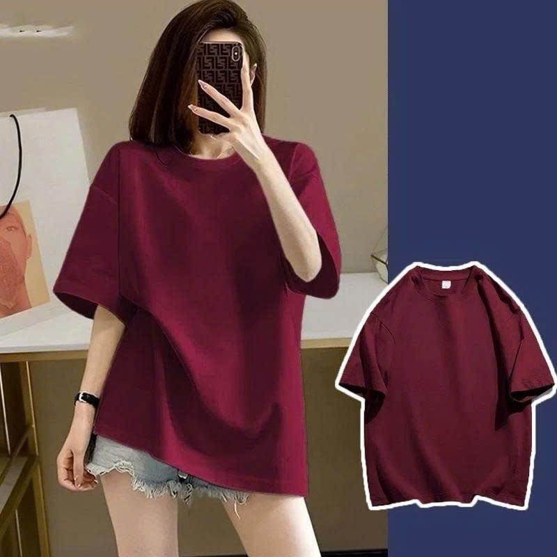 Áo phông basic tay lỡ rộng rãi thời trang và thoải mái - ÁO PHÔNG TRƠN cho bạn phong cách trẻ trung.