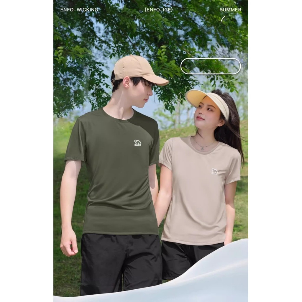 Ảnh Áo thun thể thao khô nhanh CAMEL CROWN Chống nắng mát mẻ UPF50 + Nam và Nữ chạy bộ tay ngắn 2