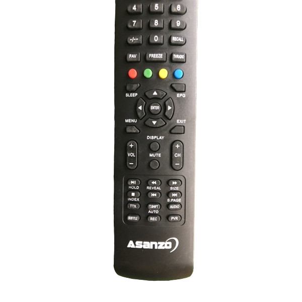 tay điều khiển remote từ xa tivi asanzo nút xanh trên cùng-kèm pin