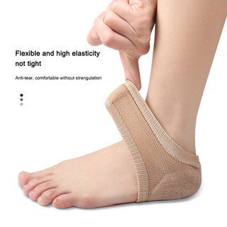 Gel Silicone Gót Bảo Vệ Tay Áo Miếng Lót Gót Chân Cốc Plantar Fasciitis Hỗ Trợ Chăm Sóc Bàn Chân Sửa Chữa Da Đệm Nửa yard Tất