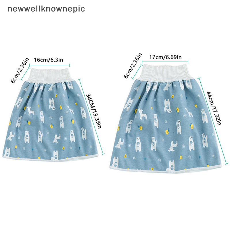 Newwellknownepic Tã Cho Bé Váy Chống Thấm Nước Cho Trẻ Sơ Sinh Chống Rò Rỉ Nước Tiểu Tập Quần Vải Tã Trẻ Em Ngủ Ngủ Ngủ Bô Đồ Tập Luyện VN