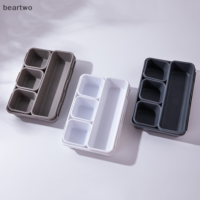 < Beartwo > 8 Chiếc Ngăn Kéo Tổ Chức Hộ Gia Đình Chống Bụi Bàn Văn Phòng Phẩm Hộp Bảo Quản Nữ Trang Điểm Nhà Bếp Phụ Kiện Phòng Tắm Đẹp