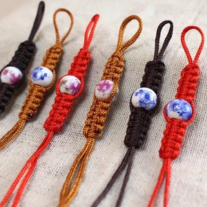 10 Cái / lốc Cao Cấp Đất Sét Tím Ấm Trà Dây Xanh Trắng Sứ Gốm Hạt Phụ Kiện Nút Thắt Trung Quốc Dây Đeo Cổ Tay Tự Làm Dệt Tay Dây Dày Chắc Chắn Chống Sốc