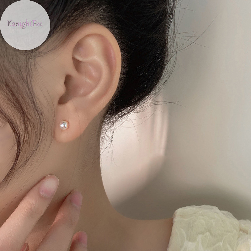 K2nightfee Bộ 3 Đôi Bông Tai Ngọc Trai Giả 5mm/6mm/8mm, Thanh Lịch, Đơn Giản, Trang Sức Cưới Nữ VN