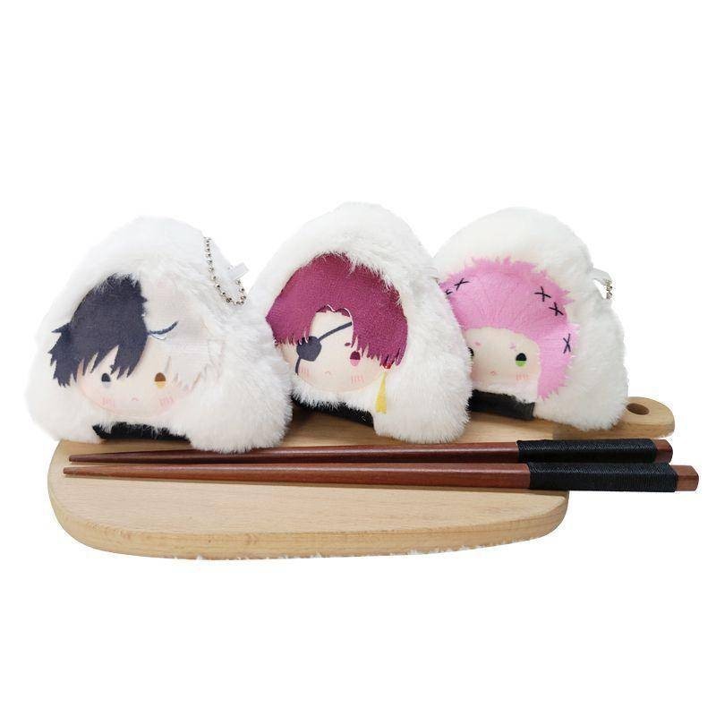 Bùa móc khóa sang trọng CHIẾN THẮNG - Haruka Sakura, Su Fang, Hayato Tsubasa, Kazuhiko Kiryu, Mitsuki Kiryu Onigiri Design