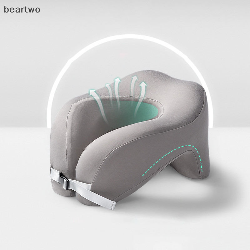 < Beartwo > Cổ Xốp Du Lịch Hình Chữ U Nguyên Chất Cho Máy Bay Văn Phòng Phòng Ngủ Cổ Tử Cung Bay Ngủ Hỗ Trợ Cổ Đẹp