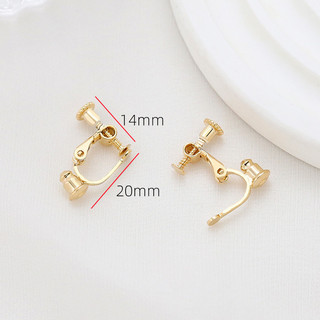 Đồng Clad Màu Vàng Bảo Quản Mạ Điện Đơn Sling Treo Tai Kẹp Mà Không Xuyên Tai Cố Định Kẹp DIY Handmade Trang Sức Bông Tai Phụ Kiện