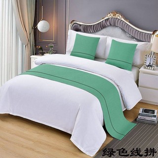 Phong Cách Mới ins Khách Sạn Khăn Đầu Giường Đầu Giường Cao Cấp Đơn Giản B & B Khách sạn Khăn Đầu Giường Màu Trơn Ánh Sáng Sang Trọng Vỏ Giường Đầu Giường